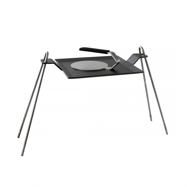 Paketti parila 40x27, nuotioteline ja burgeriprässi neopreenikahvasuojalla