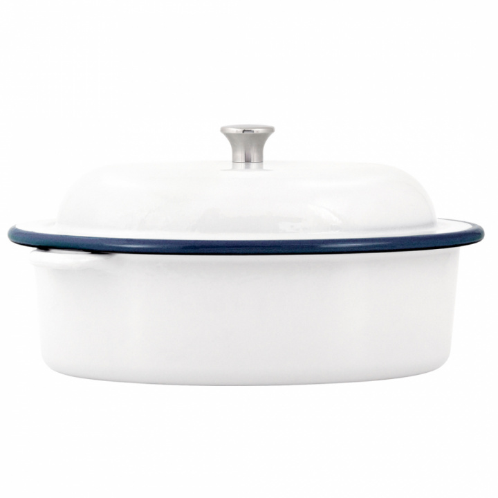 Emaloitu valurautapata kannella Kockums Jernverk